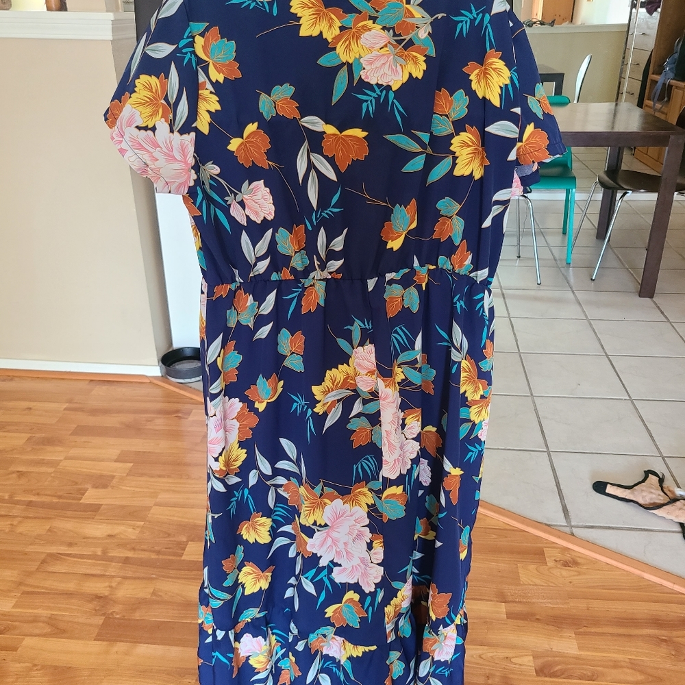 Blue Floral 2xl Shein Curve dress